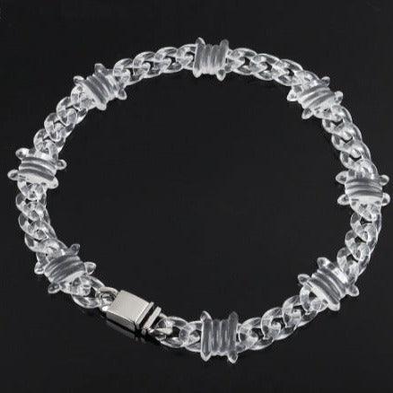 Clear Barbed Wire Necklace – Keystreetwear