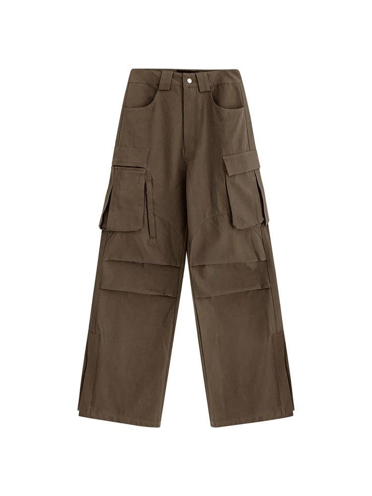 Split Straight Loose Trousers - Keystreetwear