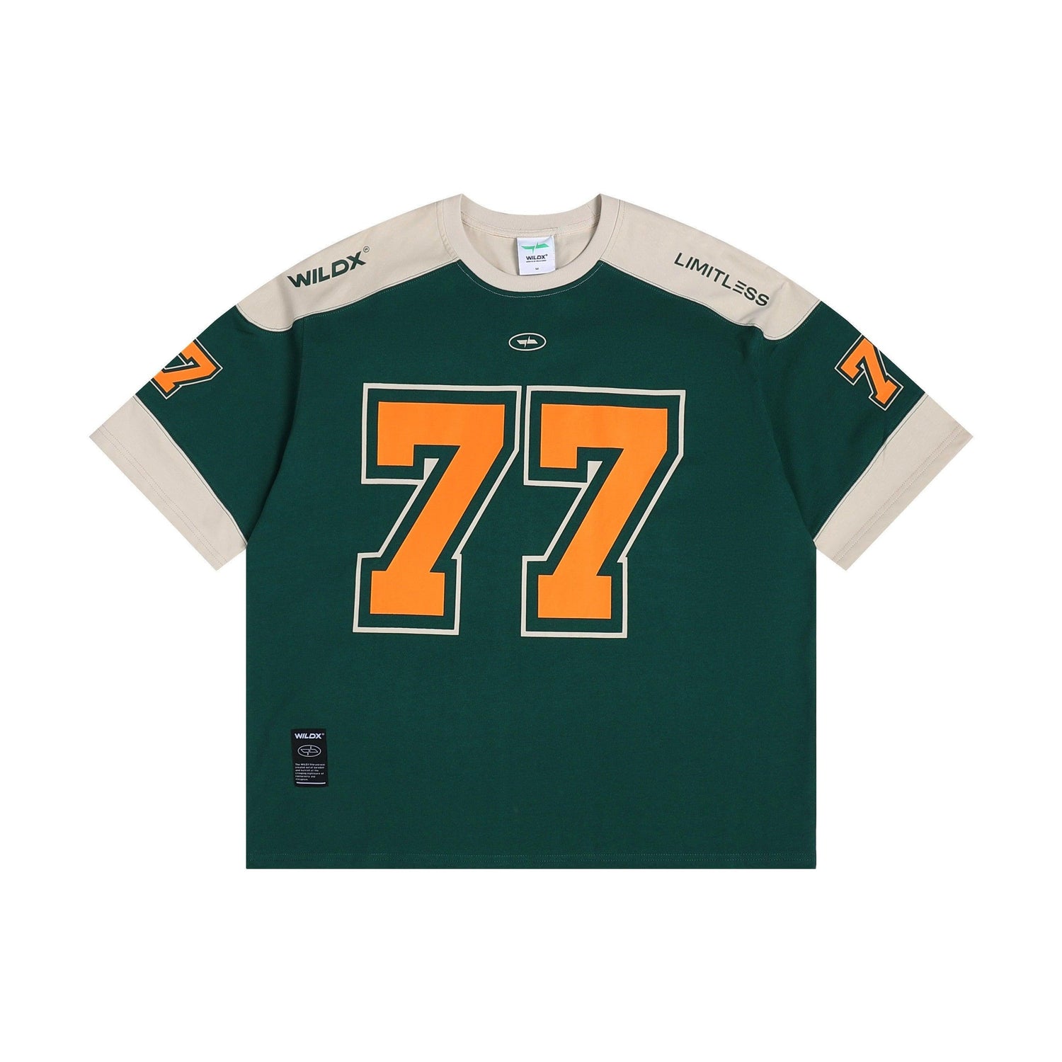 WildX 77 Hockey Jersey Shirt Vintage Green - Keystreetwear