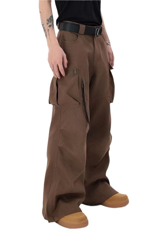 Split Straight Loose Trousers - Keystreetwear