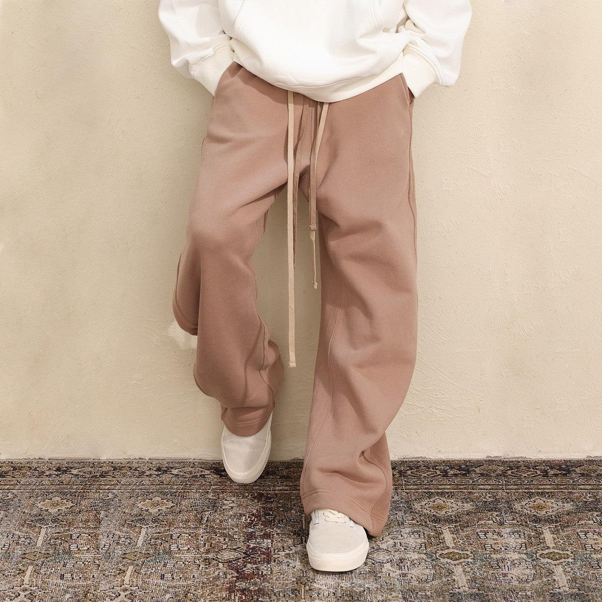 Perfect 2way solid color velvet sweatpants - Keystreetwear