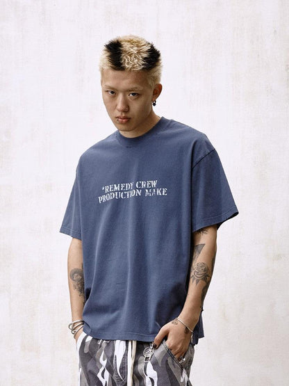 Remedy Boxy Jersey Tee Blue - Keystreetwear