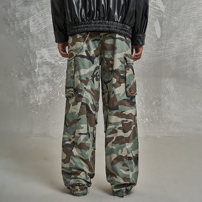 Camouflage Flared Pants Backside- Keystreetwear