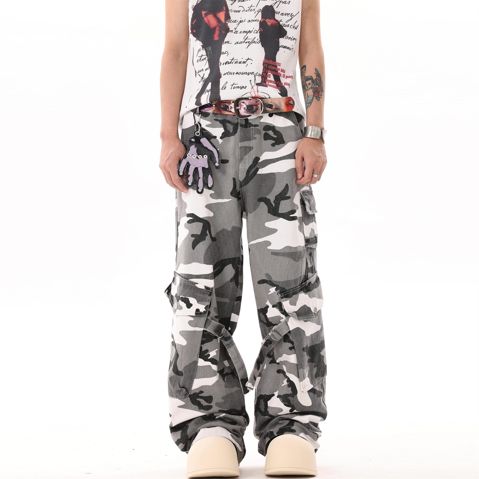 Black and White Camo Pants