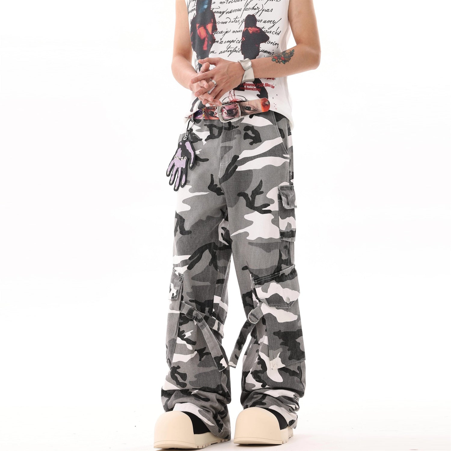 Black and White Camo Pants