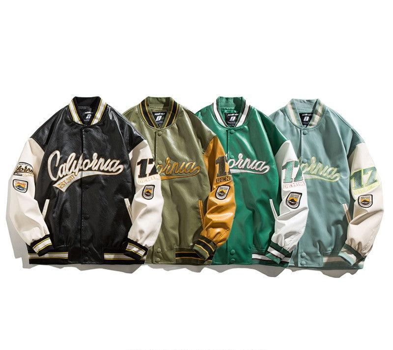 California Leather Baseball Jacket Collection