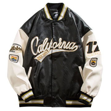 California Leather Baseball Jacket