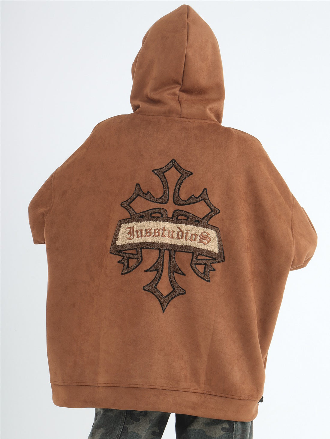 Suede Cross Hoodie