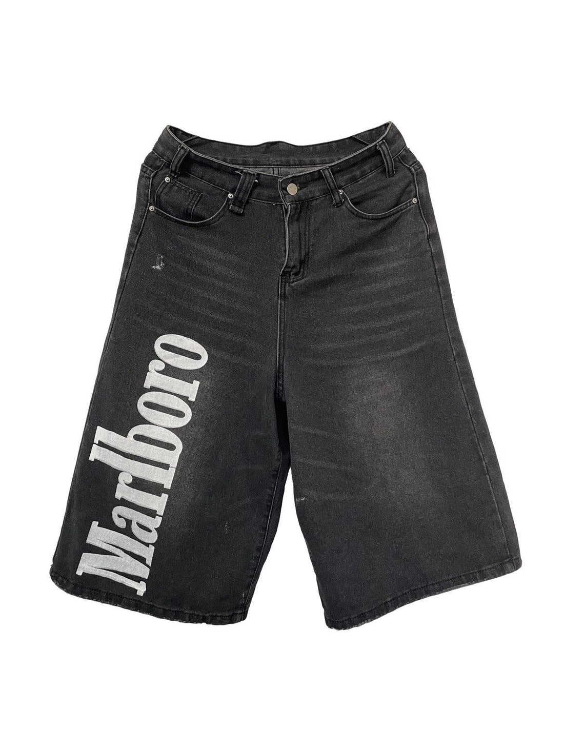 Marlboro Cropped Denim Jorts - Keystreetwear