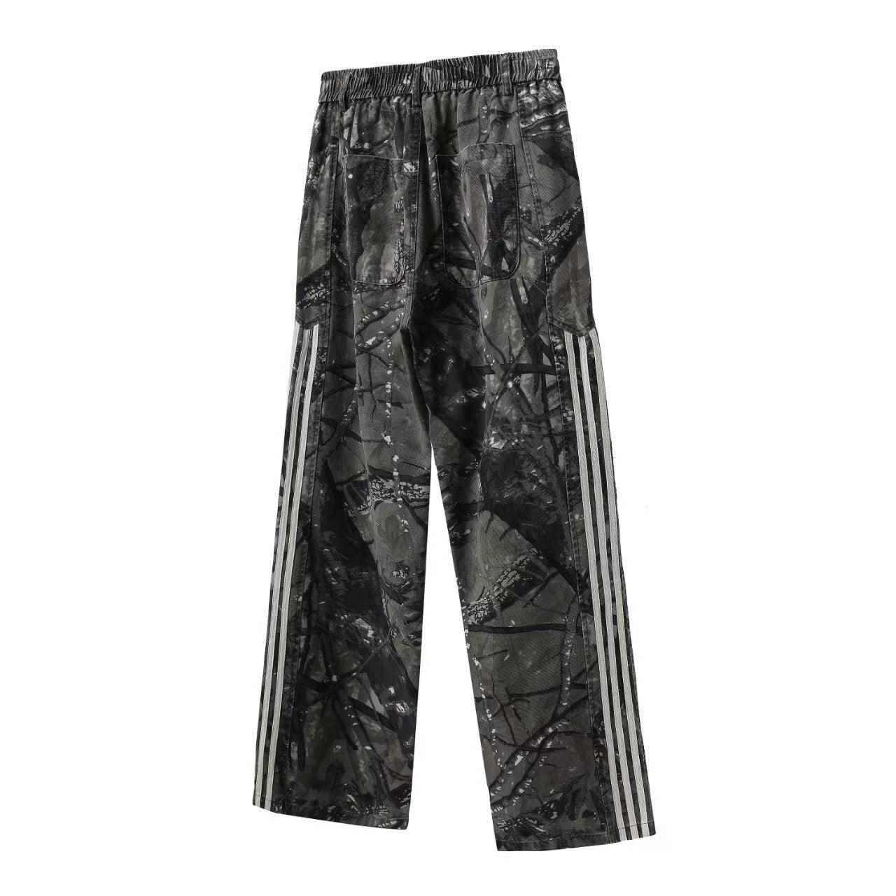 COLDSTONE Camouflage workwear 3 stripe pants - Keystreetwear