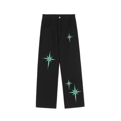 ’Starlight’ Embroidered Denim Jeans Black / S (28-29) Casual Pants