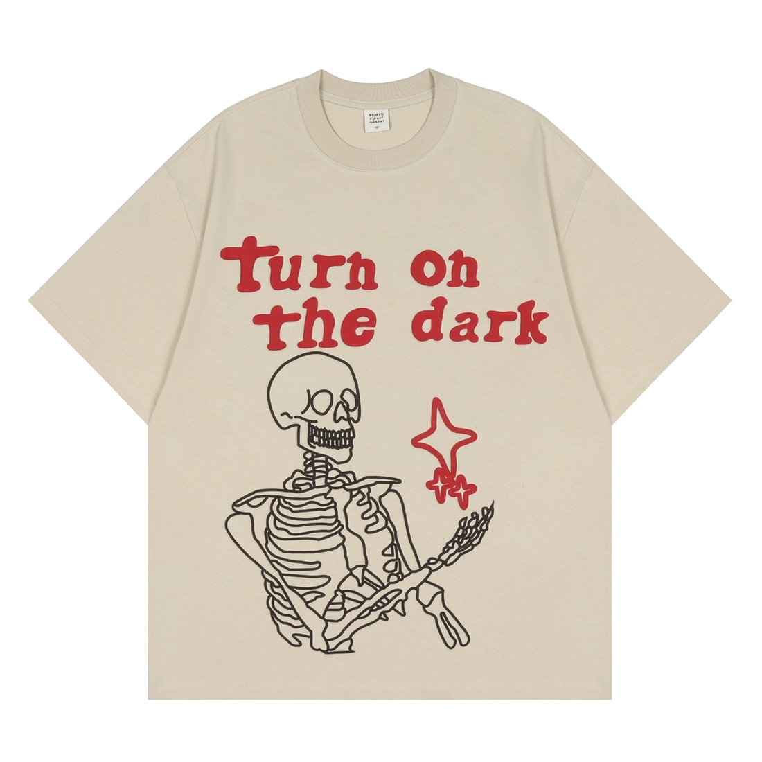 ’Turn On The Dark’ Graphic Print Cotton T-Shirt Tshirt