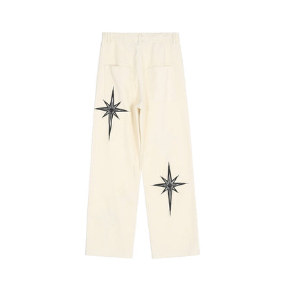 ’Starlight’ Embroidered Denim Jeans Casual Pants