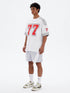 WildX 77 Hockey Jersey Shirt Space White & Red- Keystreetwear