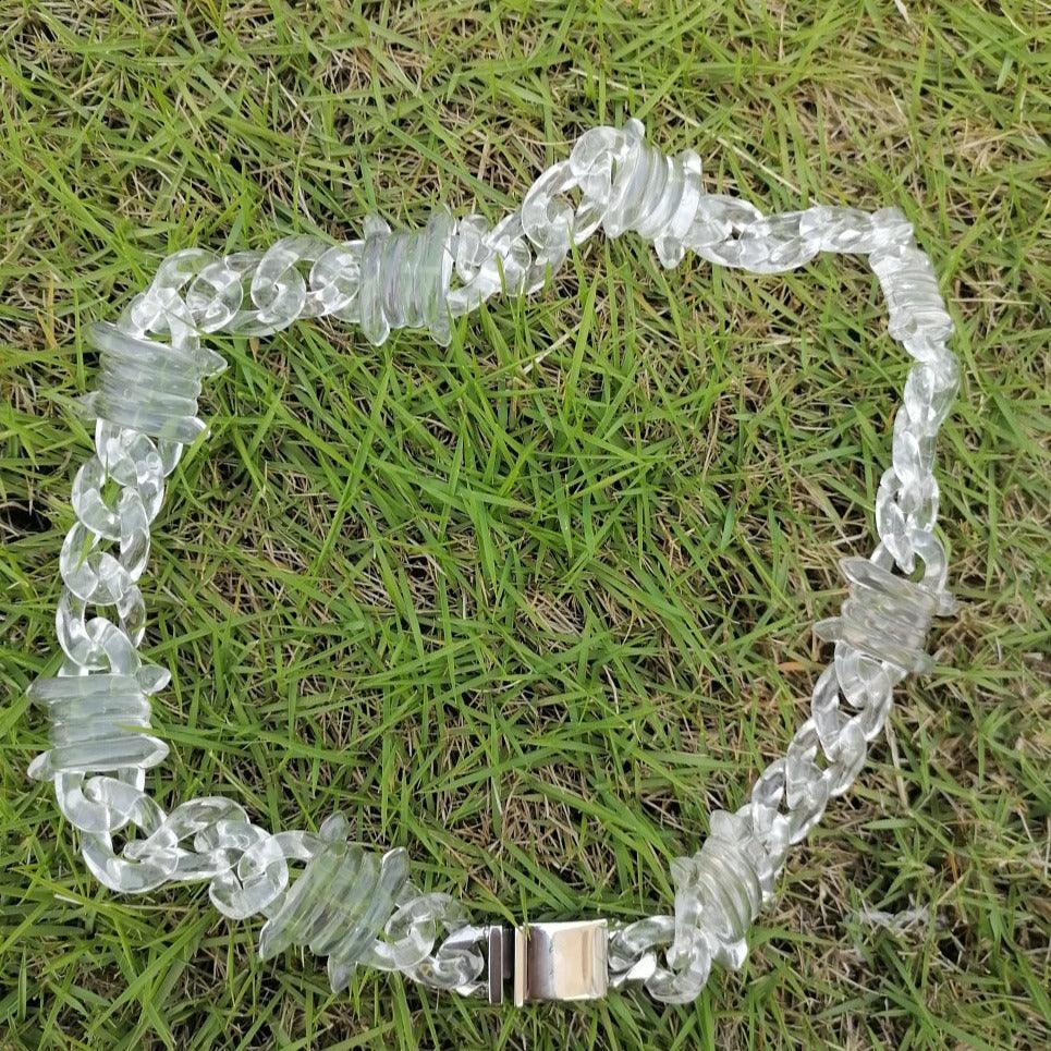 Clear Barbed Wire Necklace - Keystreetwear